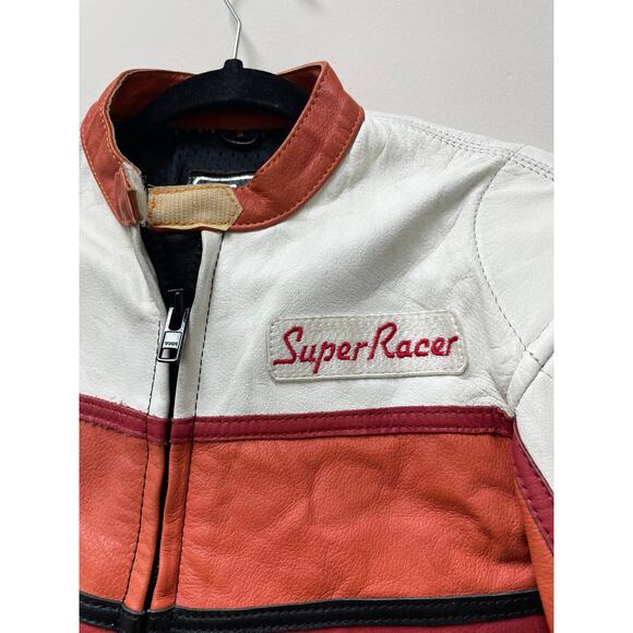 GENUINE LEATHER nascar Racing jacket Women size small - Picture 3 of 12